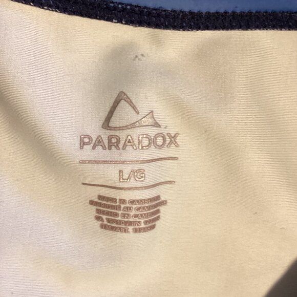 Paradox Women's Blue Camouflage Long Sleeve Top Quarter Zip Activewear Gym - Picture 7 of 8